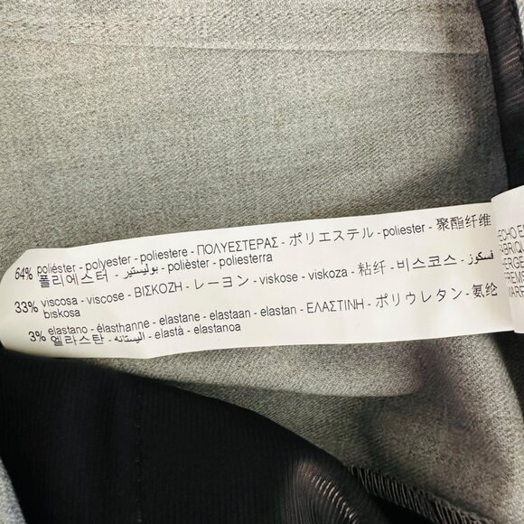 Zara Women's Size M High Rise No Waistband Light Gray Career Pants NEW - Picture 7 of 7